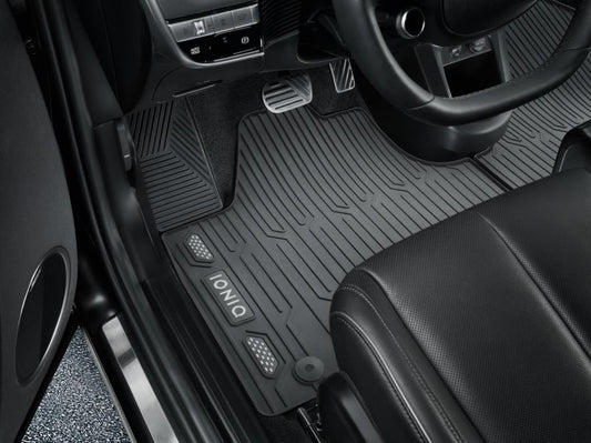 Hyundai 2022-2023 Ioniq 5 Preferred, Essential Floor Mats - Rubber, Front & Rear, Sliding Console GI131-ADX05