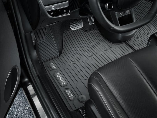 Hyundai IONIQ5 Floor Mats - Rubber, Front & Rear, Fixed Console GI131-ADX00